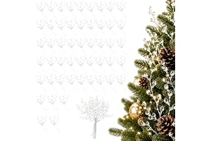 Crystal Picks for Christmas Tree, 50 Pcs Acrylic Crystal Picks，Transparent