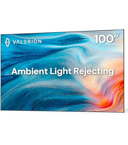 AWOL VISION Ambient Light Rejecting (ALR) Projector Screen For Ultra Short Throw(UST) Projector, 132" Fixed Frame, 80% Picture Quality Improved, 95% Celling Light Rejecting(CLR), Active 3D - C132 - View #6