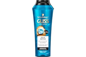 SCHWARZKOPF GLISS KUR Gliss Shampoo Aqua Revive (250 ml), Haarshampoo bietet eine Extraportion Feuchtigkeit & gesunden Glanz, Feuchtigkeitsshampoo für normales bis trockenes Haar