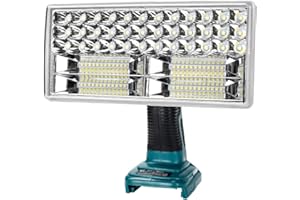 Hipoke 18V LED Arbeitslicht Tragbares schnurloses Outdoor-Handlicht mit USB-Ladeanschluss 9 Zoll 4200LM Lampe Kompatibel mit Makita 14,4V 18V 20V Lithium Akku BL1860B BL1850B