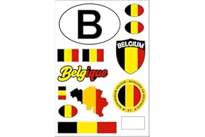 aprom Belgien Aufkleber Karte Stickerbogen - PKW Auto Motorrad Biker Flagge Fahne Tuning
