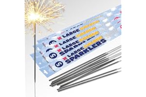 INEVITABLE PARTY Pack of 25 x 30cm (12") X Large Golden Sparklers | Classic Golden Effect Sparkles (25)