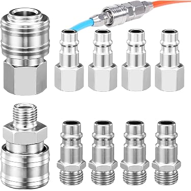 Kit D'accessoires Pour Compresseur D'air - 20 Pièces, Tuyau 25 Pieds (7.6m), 1/4 NPT - Carbole