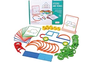 Dr. MUYA® Montessori Spielzeug 3 4 5 6 Jahre, Holzspielzeug ab 3 Jahre, Tangram Kinder, Lernspiele ab 4 Jahre, Feinmotorik ab 3 Jahre, Lernspielzeug, Geschenk 3-6 Jahre Kinder Junge Mädchen