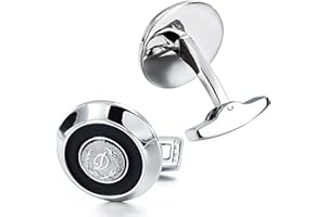COOLMETALJACKET Bouton de Manchette Noir | Boutons de Manchette Homme Luxe | Cadeau pour Homme Mariage en Acier Inoxydable | Bijoux pour Chemise Smoking