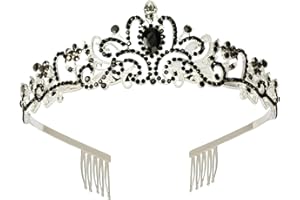 DECENTRALAND Crystal Rhinestones Wedding Tiara with Comb for Bridal Wedding Princess Queen Coronation Birthday Party Silver Crown Girl and Women Carnival Party Holiday Celebration for Adults