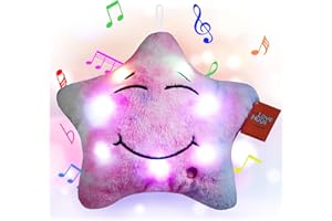 LoveHugs Musical Star Teddy Sensory Light - Juguetes sensoriales para autismo - Ayuda para dormir para niños - Juguetes para TDAH - Juguetes iluminados Sensorial Twinkle Twinkle Little Star Toy