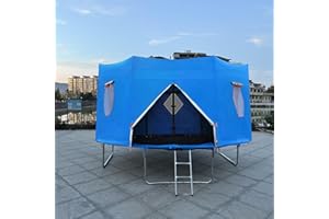 HUEHKIR Trampolin Zelt, 366cm Trampolin Outdoor Zelt, Abdeckung, Trampolindach, Sonnenschutz Dach Anti-UV, Zubehör Als SchutzVor Wind Und Sonne