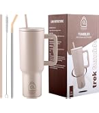 DOCAT 1200ML Stainless Steel Tumbler with Lid and Straw, Hot and Cold Double Insulated Sipper Mug, 100% Leak Proof Coffee Tum