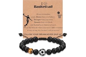 FEXPDL Football Bracelets for Boys Gifts For Son Grandson Nephew Teen Boys' Football Bracelet