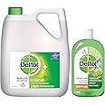 Dettol Original Germ Protection Handwash Liquid Soap Refill, 5L & Dettol Liquid Disinfectant for Floor Cleaner, Surface Disinfection, Personal Hygiene (Lime Fresh, 1L)