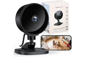 Övervakningskamera Inomhus, Surfola 1080P FHD WiFi Kamera för Baby/Husdjur med AI-detektering, Mörkerseende, 2-vägs Ljud, App-styrning, Fungerar med Alexa & Google Home