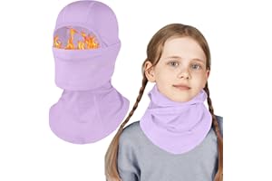 TAGVO Kinder Sturmhaube Winter Fleece Sturmmaske Mütze Multifunktional Winddicht Gesichtsmaske Thermo Balaclava Skimaske mit Halswärmer für Jungen Mädchen 8-13 Jahre Outdoor Skifahren Reiten Laufen
