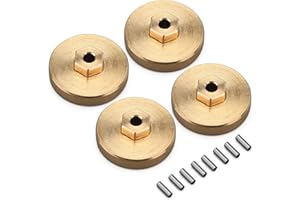 INJORA Brass Wheel Weights With 7mm Wheel Hex Hub for 1/24 RC Crawler Axial SCX24 AXI90081 Upgrades parts,4pcs