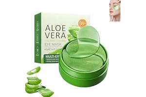 EHIOG 60 Pièces Patch Yeux Anti Cernes, Masque pour les Yeux Aloe Vera, Yeux Éclaircir Les Cernes, Patch Yeux Collagene et Acide Hyaluronique,Anti-Âge Améliorer Les Rides et Ridules poche sous les yeux