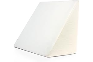 ‎PUROVI Purovi Keilkissen für Bett und Couch – Ideal als Lesekissen, Rückenlehne im Bett oder zum Füße hochlagern – Formstabiler Schaumstoff – Bezug waschbar