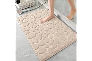 AMFUN Tappeto da bagno in Flanella, Tappeto Bagno Assorbente, Tappetino Antiscivolo Doccia per il bagno e il soggiorno, 50 x 80 cm, Assorbente, Lavabile