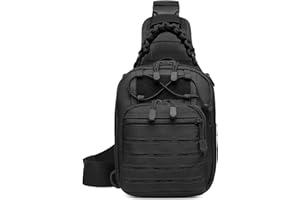 ‎HUNTVP Huntvp Taktisch Brusttasche Militärisch Schultertasche Military Chest Pack Slingrucksack Molle Crossbody Bag Umhängetasche Mini für Herren Damen Reise Wandern Outdoor