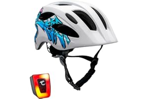 ‎CRAZY SAFETY Fahrradhelm mit licht für Kinder - und Jugendliche | Größe 54-58 I Ansprechender Kinder-Fahrradhelm für Jungs und Mädchen I LED-Licht