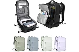 WEPLAN Mochila Viaje Cabina Avion 40x20x25 Ryanair Mochila de Viaje 45x36x20 Easyjet Mochilas para Mujer Bolsa de Cabina Equipaje de Mano Senderismo Mochila Impermeable Cabina Mochila Portatil con cable USB