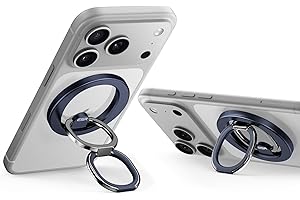 ESR HaloLock Soporte de Anillo Magnético para Teléfono, Soporte Anillo Compatible con MagSafe, Cómodo Agarre Compatible con iPhone 17/16/15/14, Google Pixel 10, S25, Soporte Ajustable, Titanio Azul