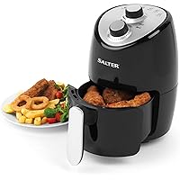 Salter EK2817 2L Compact Air Fryer - Hot Air Circulation, Removable Non-Stick Cooking Rack, Adjustable Temperature Up To 200°