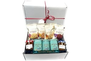 AST GIFTS Tea Gift Set Hamper, with Buttery Biscuits, Marmalade and Honey Gift Set, Afternoon Tea Box for Tea Lovers, with Loose Mini English Tea Tins, All Occasions
