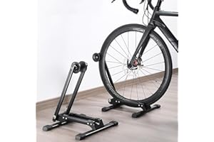 Y-NUT Supporto per bicicletta, portatile e stazionario, salvaspazio, con altezza regolabile, per riporre bici da interno, cavalletto in lega di alluminio e riparazione per bici da strada