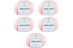 KALAPANTA Ovillos para tejer, 100% Pura Lana Merino Virgen Extrafina de Lana Gatto. Línea Baby Soft, lana natural para bebé con Aloe Vera, 250 g. 850 mt, (Rosa - 13210,5)