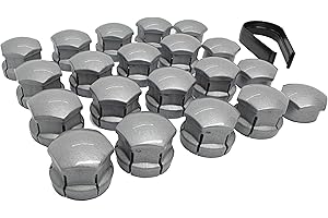 PARTSDEALERS Juego de tapas de bloqueo para tuercas de rueda para Volvo S60, S80, S90, V60, V90, XC40, XC60, XC90, POLESTAR (tipo grande, gris aleación)