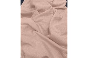 Tissus et Nappes Westeel - Tissu Micro Éponge Bambou Doudou Oeko-Tex® - par 50cm - 305g/m² Largeur 155cm (Rose Poudré)