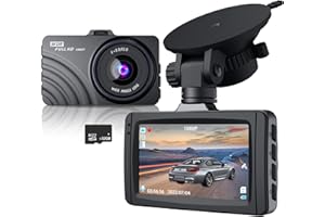 NOLYTH Dash Cam Front Dashcams for Cars, 1080P Full HD Car Camera Dash Cam Front Dashcam with 32G SD Card, 3" LCD, Night Vision, F2.0, WDR, G-Sensor, Parking Monitor