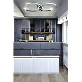 LEGACY Duru Gri Renk Modern Tasarım Salon - Mutfak - Hol - Yatak Odası Beyaz Ledli Avize Gri 55 x 35