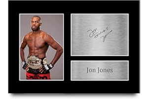 HWC Trading Jon Jones MMA Gifts gedrucktes Autogramm für UFC-Fans, A4