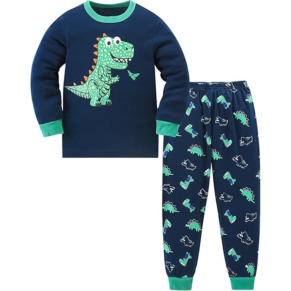 XINYUNZU Kinder Schlafanzug 2-teilig - Warme Pyjama Sets Für 1-5 Jahre