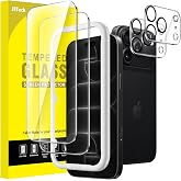 JETech Screen Protector + Camera Lens Protector for iPhone 18 Pro Max | 2+2 pieces, scratch resistant, 9H+ tempered glass, an
