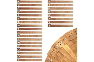 Namvo Przegrody płyt z 26 literami, uniwersalne przekładki płyt AZ, drewniane przekładki do albumów, do przechowywania albumów DVD CD