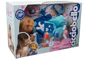 Cicciobello Bua, Poupée Interactive avec Accessoires, Jeux Enfants 2 Ans, Cicciobello avec Accessoires de Soins tels Que Thermomètre et Stéthoscope, Utilisez la Sucette pour la Faire Arrêter de