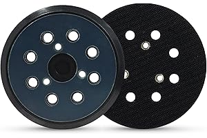 OMCGG 2Pack 5 Inch 8 Hole Replacement Sander Backing Pad, 125mm Sanding Discs with Hook & Loop 3 Screw Orbital Sander Accessories for Makita Random Orbital Sanders BO5041 BO5031 BO5040 BO5012 BO5020 BO5021