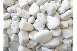 DOUBLEYOU GEOVLIES & BAUSTOFFE 1 kg – 25 kg de gravier Carrara – Marbre blanc – Grain 40–60 mm 5 kg