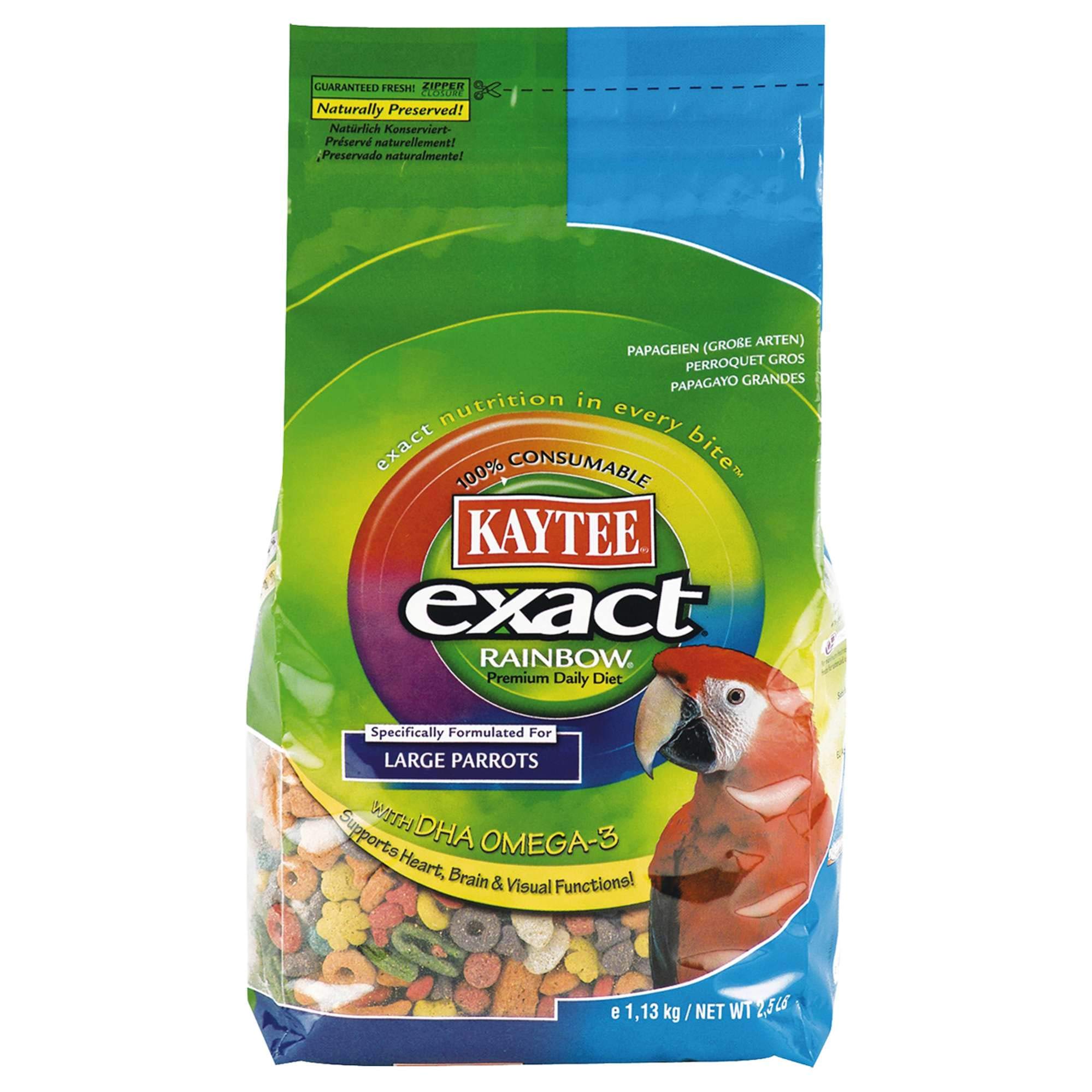 Kaytee Exact Rainbow Complete Large Parrot Food for Macaws, 1.13 kg