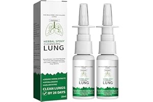 DEYROS 20ml Lung Detox Herbal Cleanser Spray for Smokers Clear Nasal Congestion, Herbal Spray Cleansing Lung, Lung Detox Herbal Cleanser Spray, Fast Acting Lung Cleanse & Detox (2Pcs)