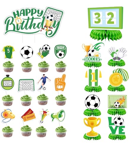 10 Centrotavola A Nido D'Ape Per Feste A Tema Calcio E Rugby - Decorazioni 3D Per Compleanni E Super Bowl - 4
