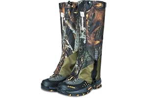 Aedcbaide Polainas para Hombre, Polainas de Nieve Impermeables de Oxford 900D con Correa de pie de TPU, Polainas ultraligeras con cubrepiernas de Serpiente, Accesorios para la Caza a pie