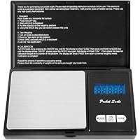 Taschenwaage, Foraco 200g / 0,01g Digitale Waage Feinwaage Digitalwaage/Goldwaage/Münzwaage, Schwarz