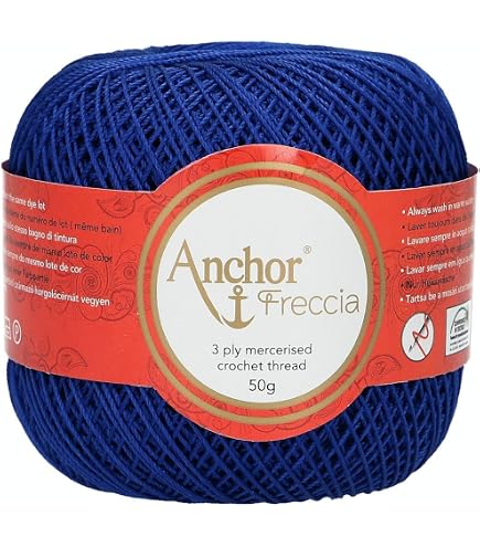 Anchor Freccia Filato Di Cotone Egiziano 3 Capi, 50g, 285m, Colore 403, Per Uncinetto E Maglia - 5