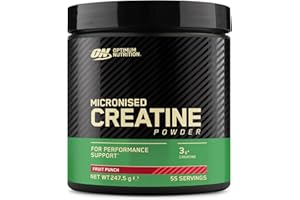 Optimum Nutrition Mikronizowana Kreatyna w Proszku, Poncz Owocowy, 247.5g, 55 Porcji