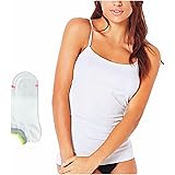 JADEA Offerta 2 Pezzi + Calza Omaggio Canotta Donna Cotone Elasticizzato Canotta Donna Spalla Stretta Top Donna Canottiera Do