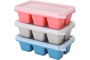 Theuwnee®3 pezzi Mini Vassoio per Cubetti di Ghiaccio, Stampi per Ghiaccio in Silicone, perfetti per bevande, congelatore, cocktail di whisky per alimenti per bambini, certificato LFGB, senza BPA