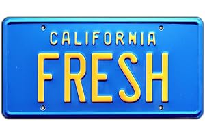 CELEBRITY MACHINES Fresh Prince of Bel Air | FRESH | Metal Stamped License Plate